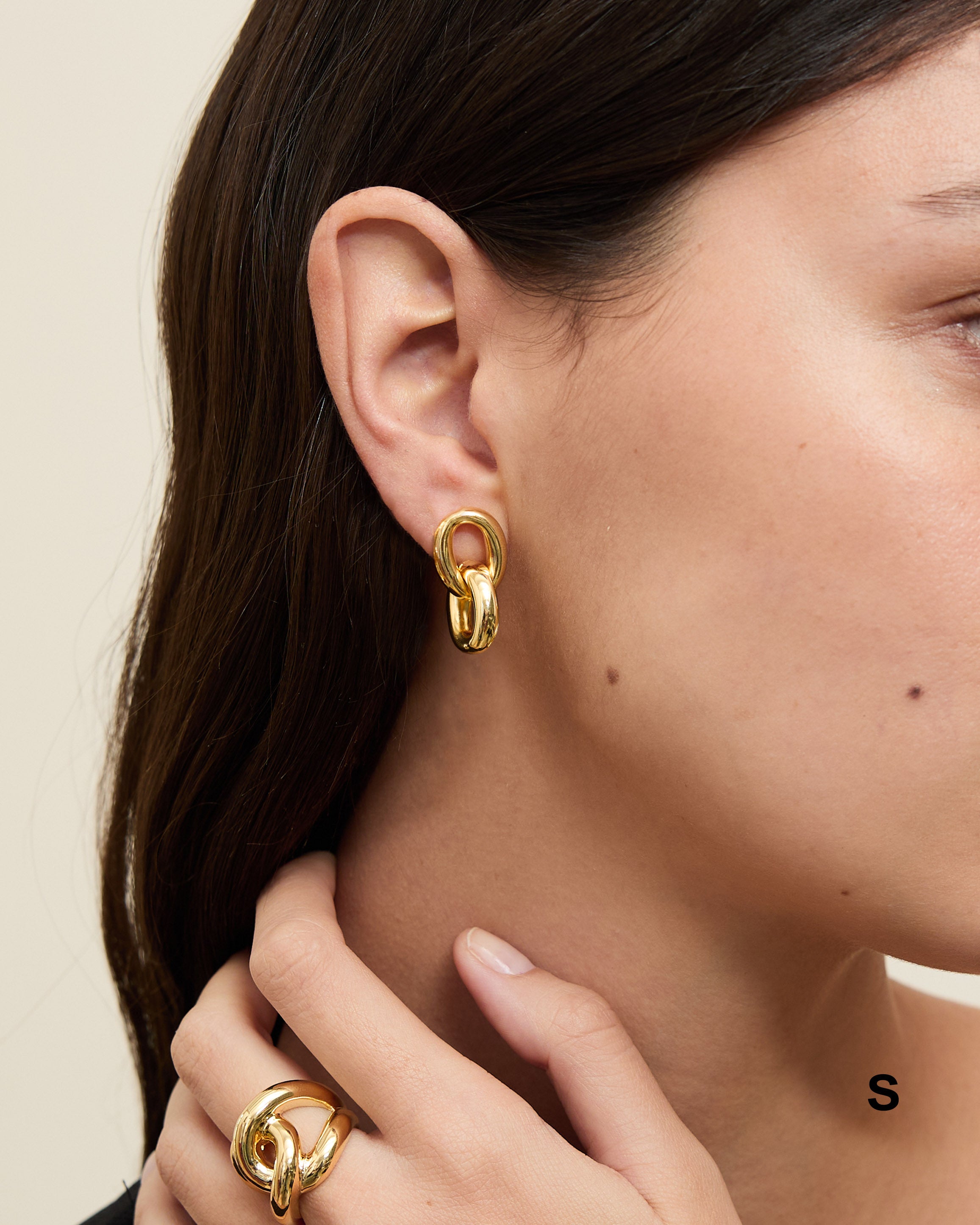 Pendientes Oval Links II - NUNU BARCELONA