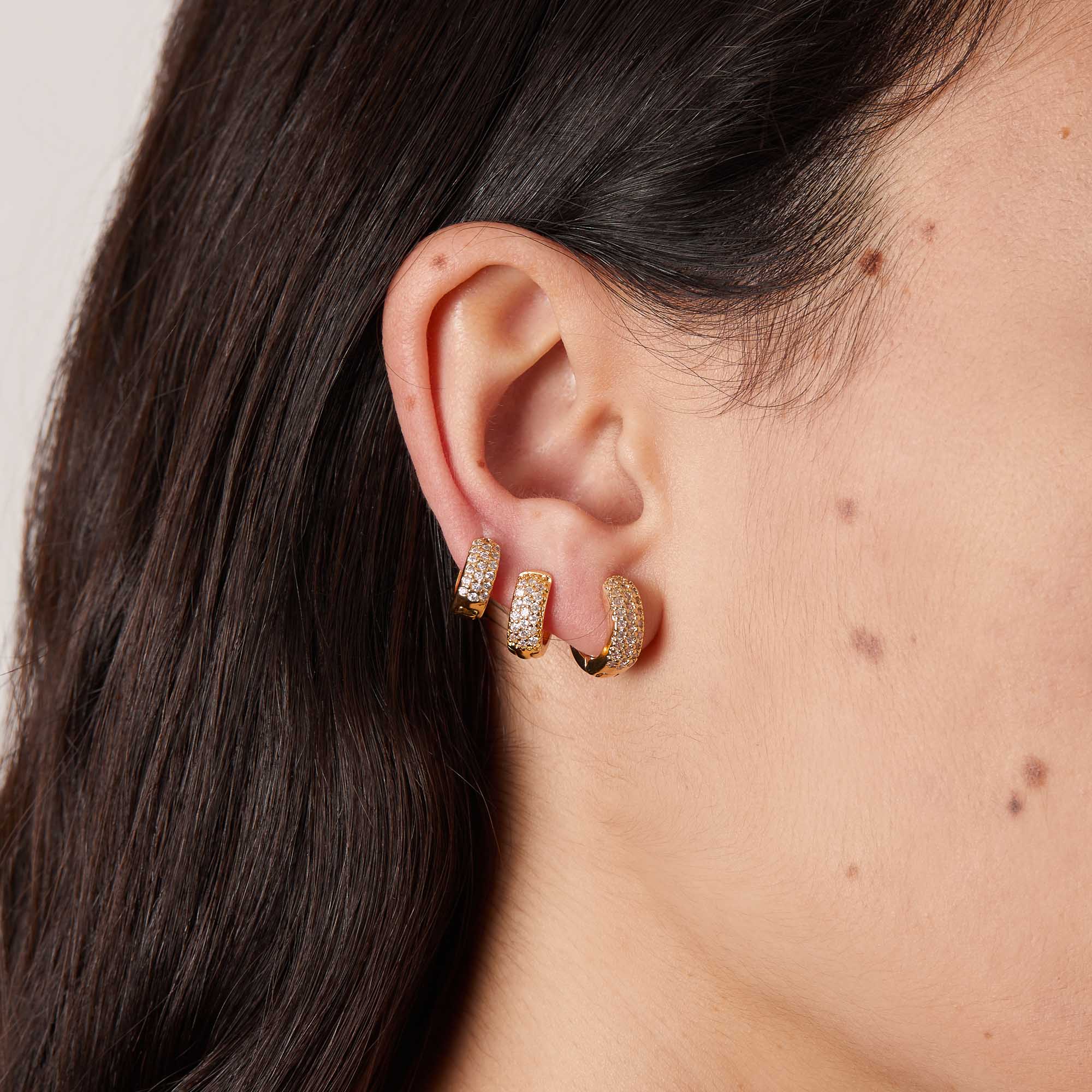 Pendientes Triple Diamonds II - NUNU BARCELONA