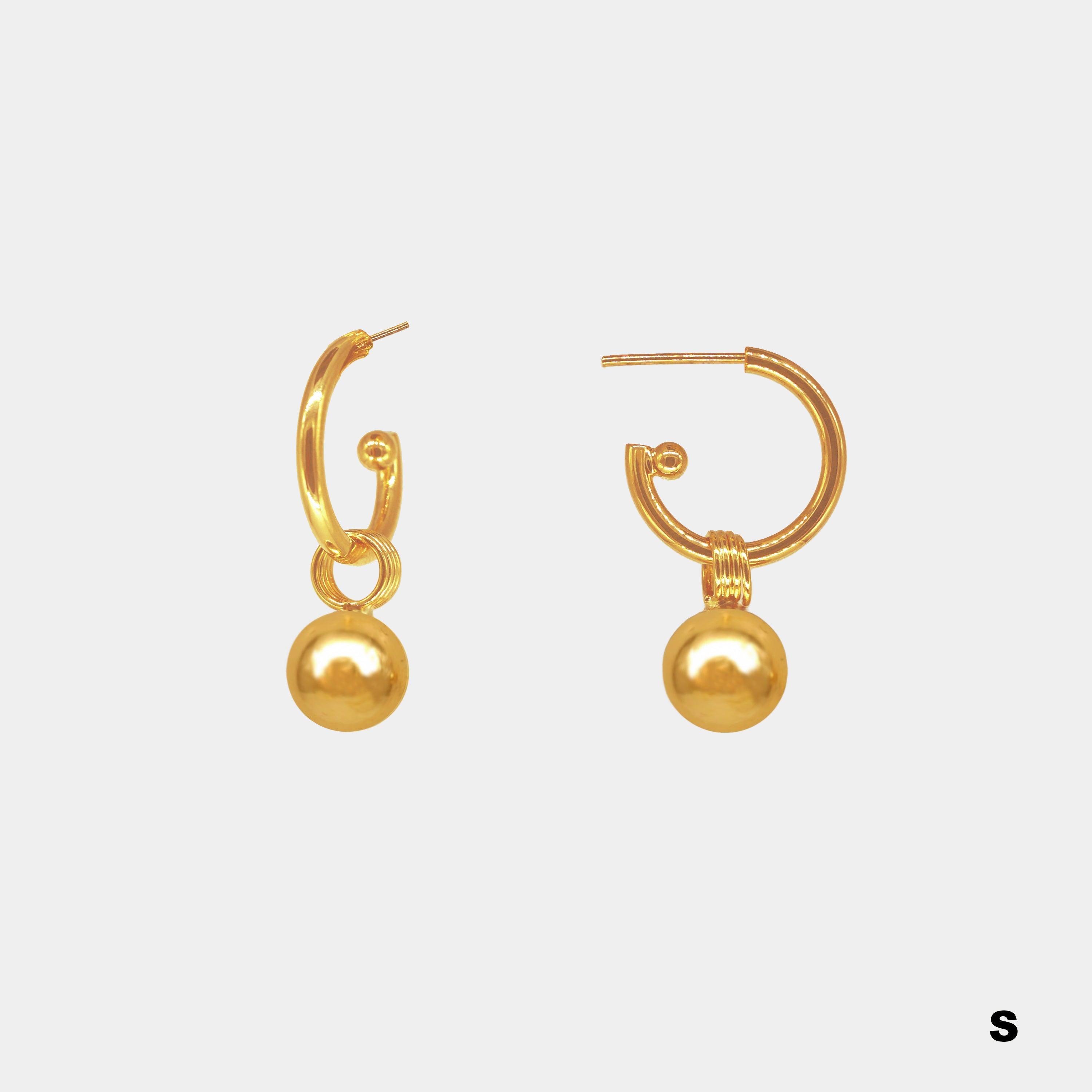 Pendientes Ring Ball M y S - NUNU BARCELONA