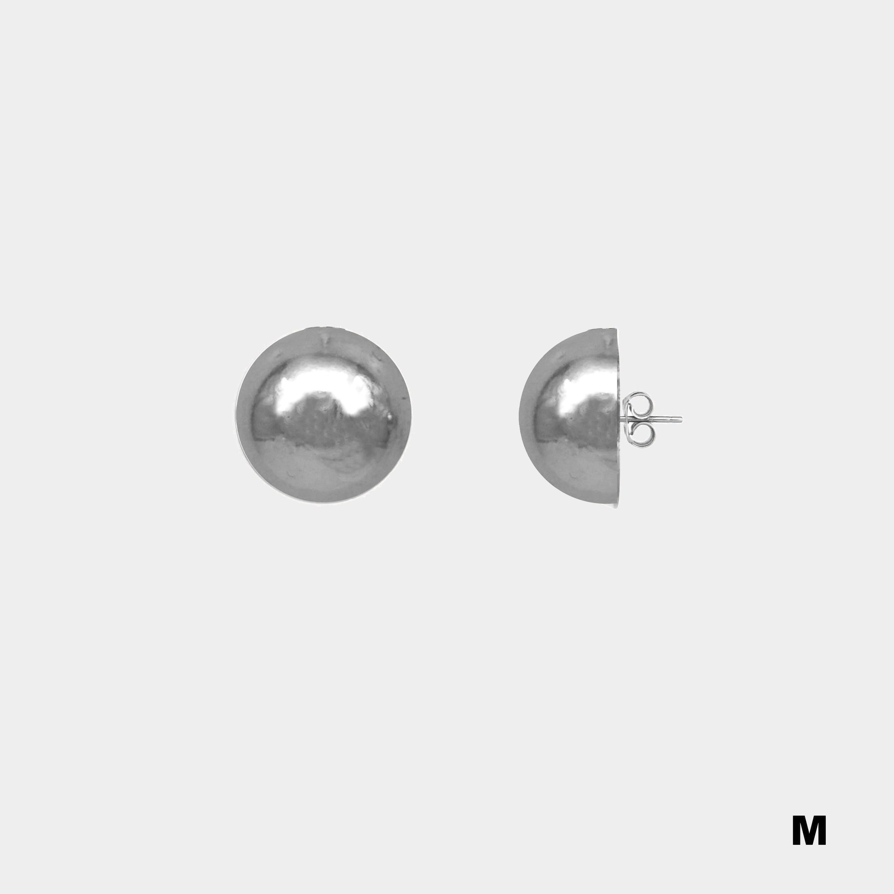 (WH) Pendientes Ball Rodio