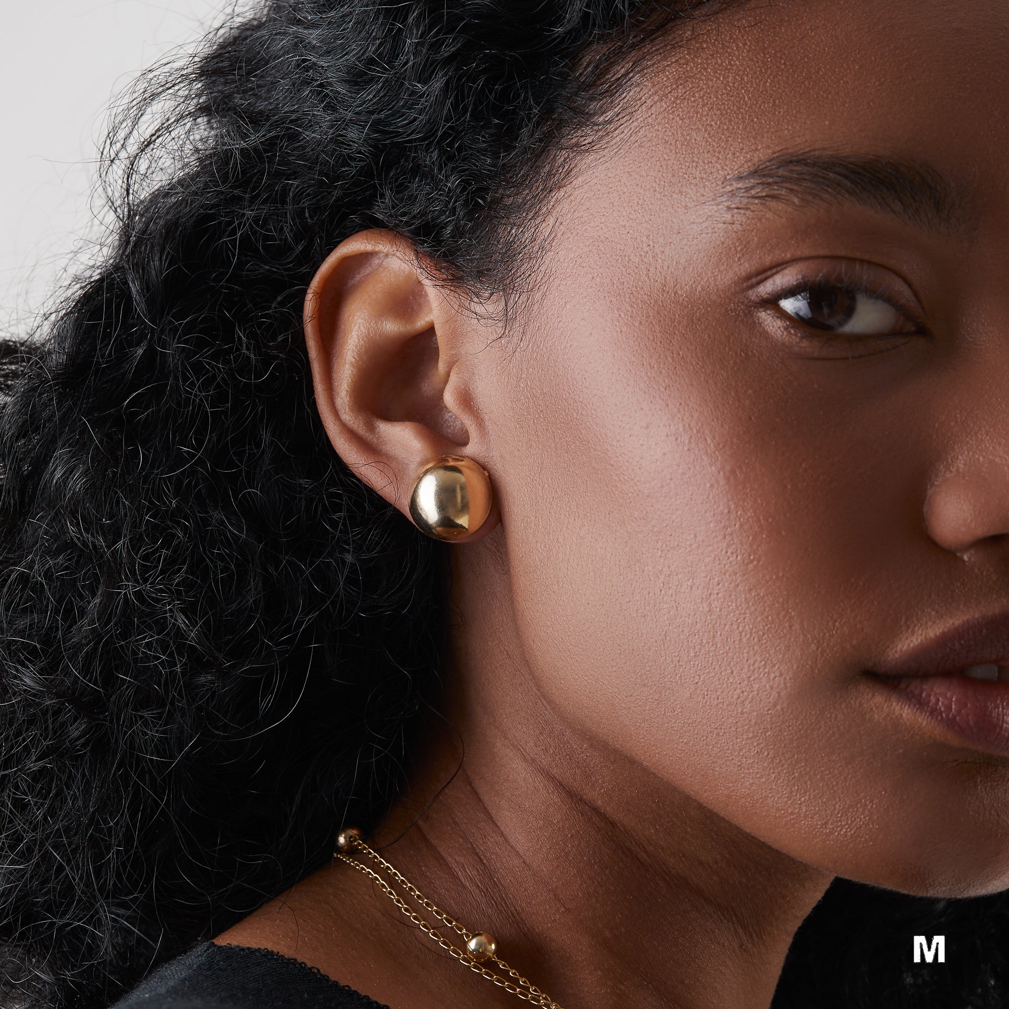 (WH) Pendientes Ball Rodio