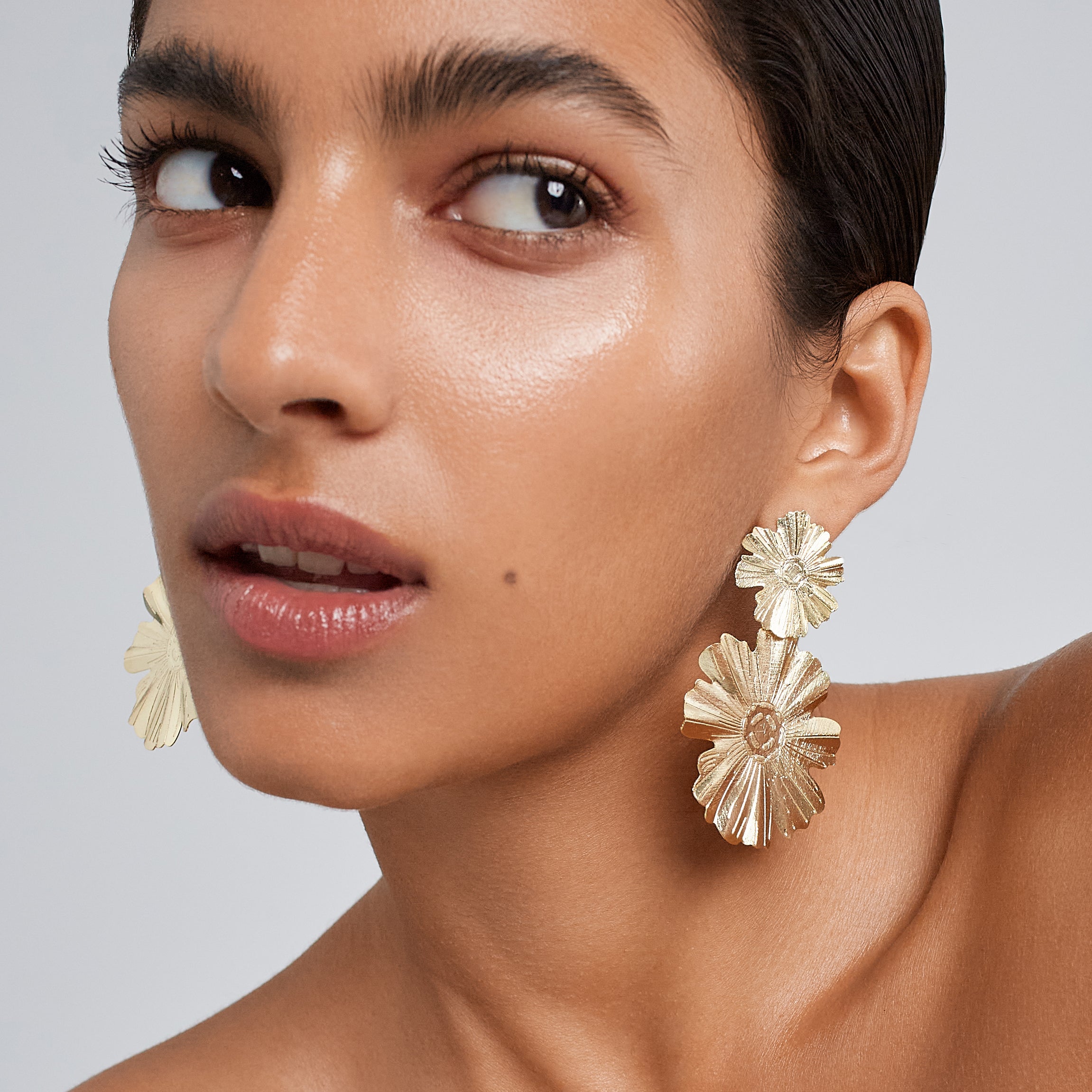 Pendientes Two Sunflower - NUNU BARCELONA