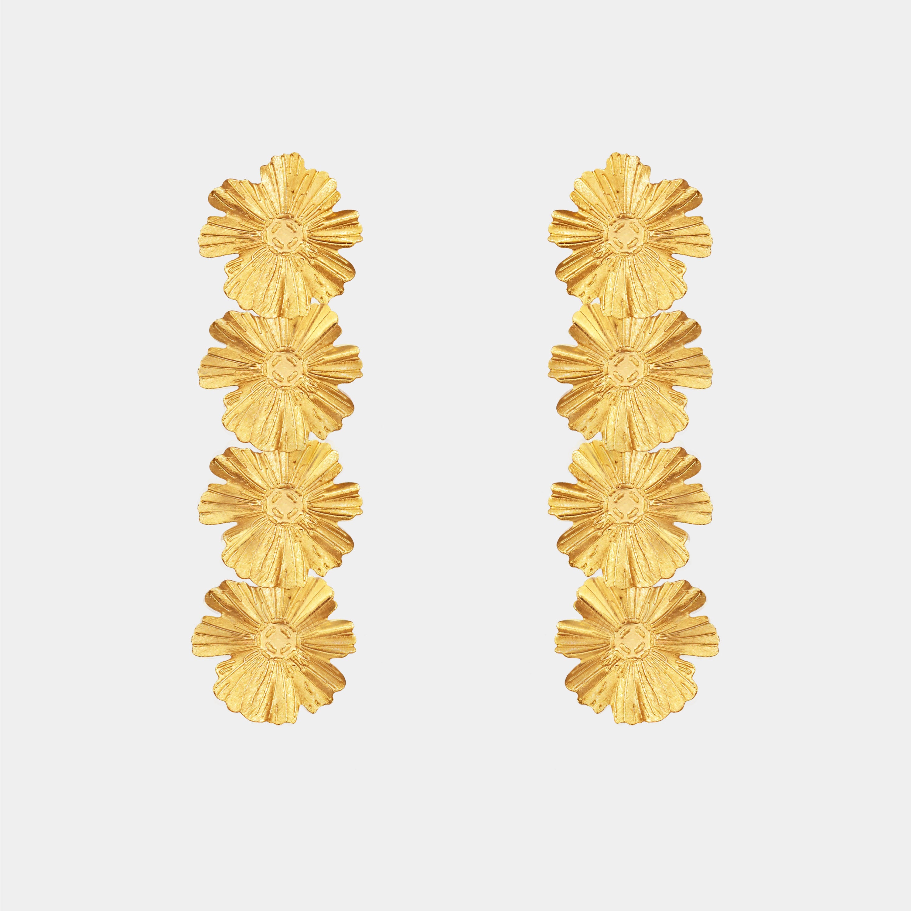 (WH) Pendientes Four Sunflowers