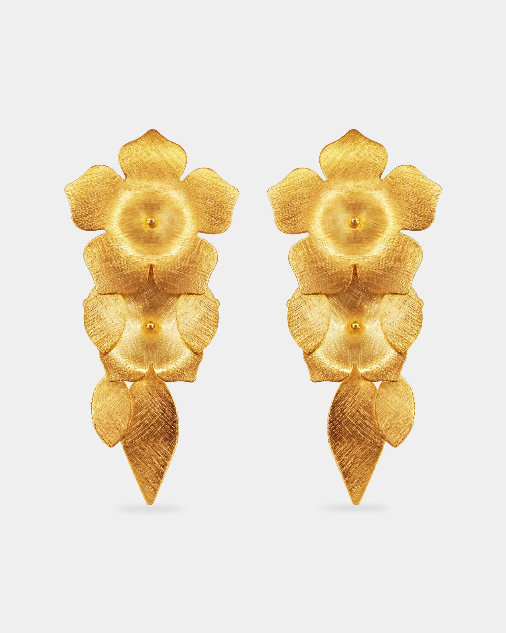 (WH) Pendientes Vinca & Leaves