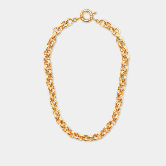 (WH) Collar Big Round Chained