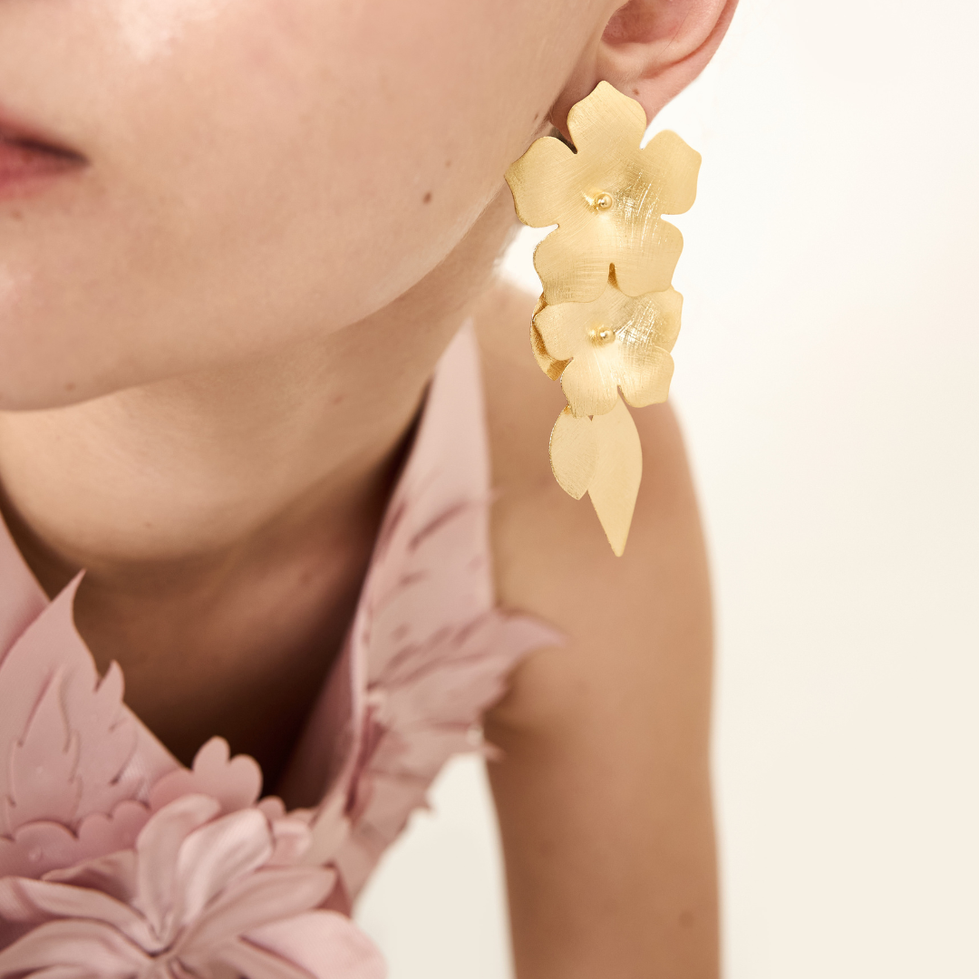 Pendientes Vinca & Leaves - NUNU BARCELONA