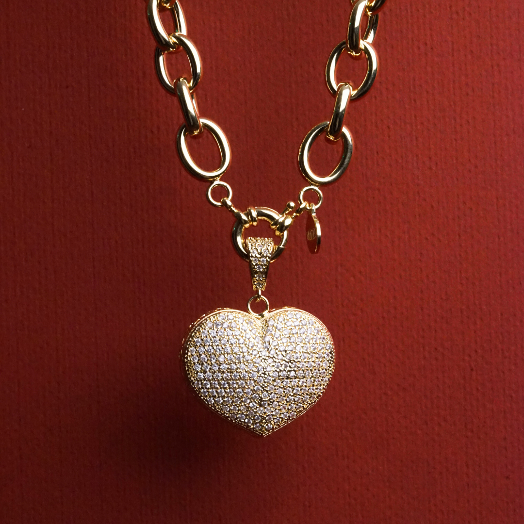 Colgante Maxi Heart Shine - NUNU BARCELONA
