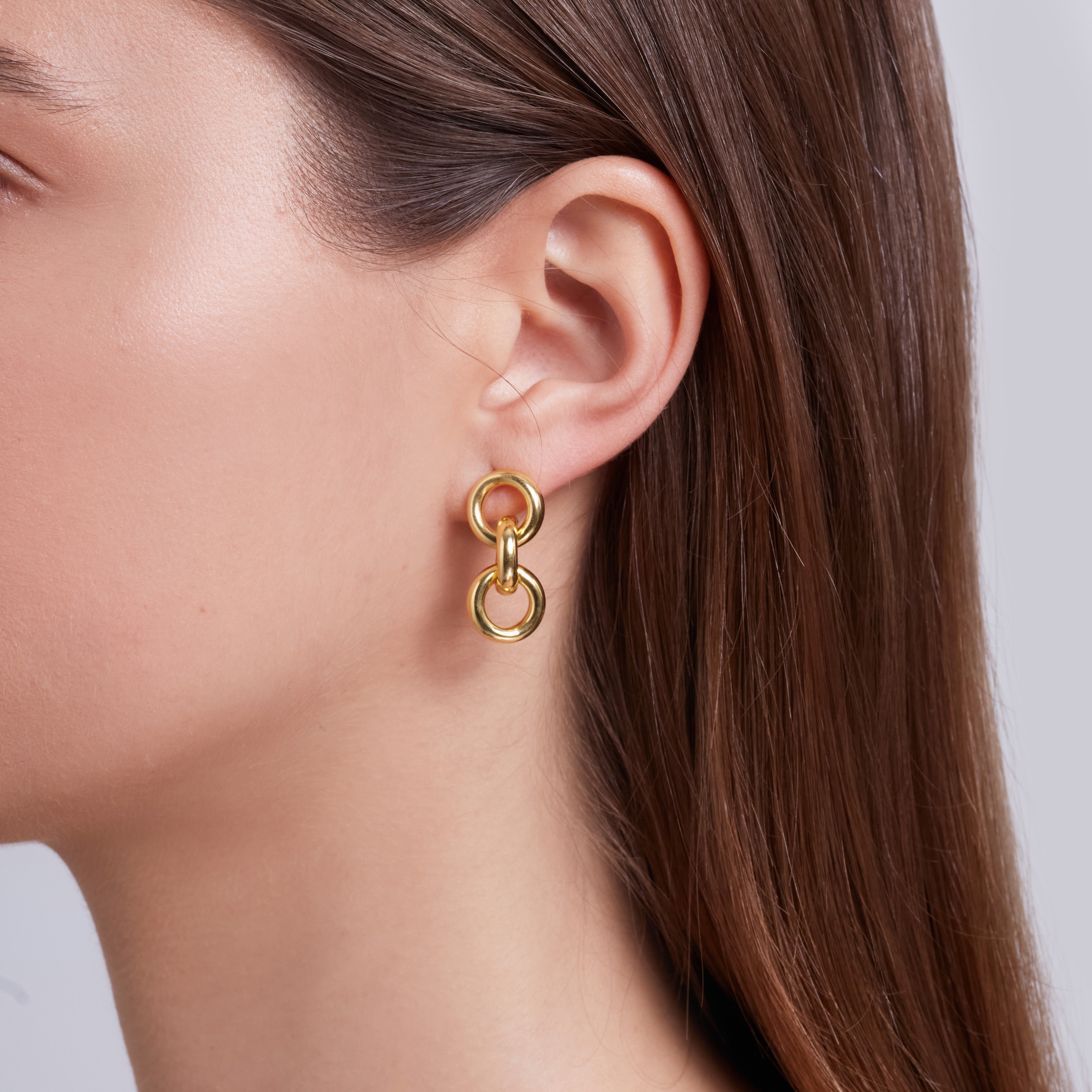 (WH) Pendientes Round Links