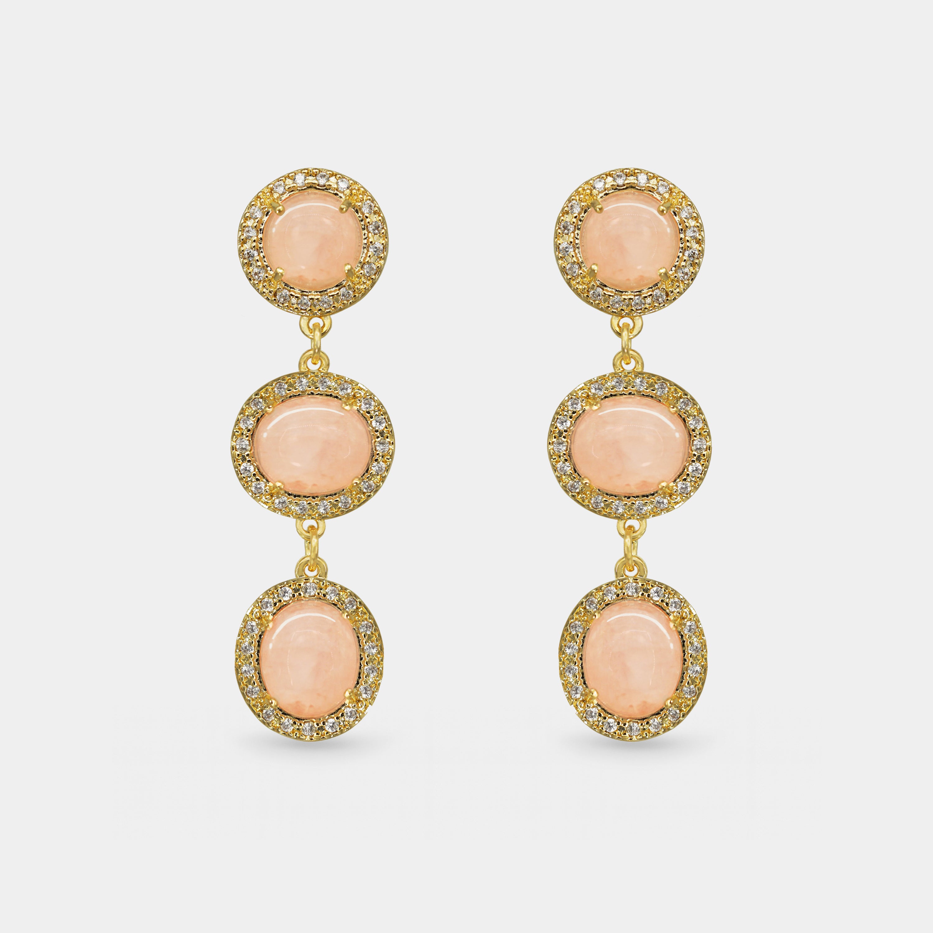 Pendientes Pink Luxe Crystals