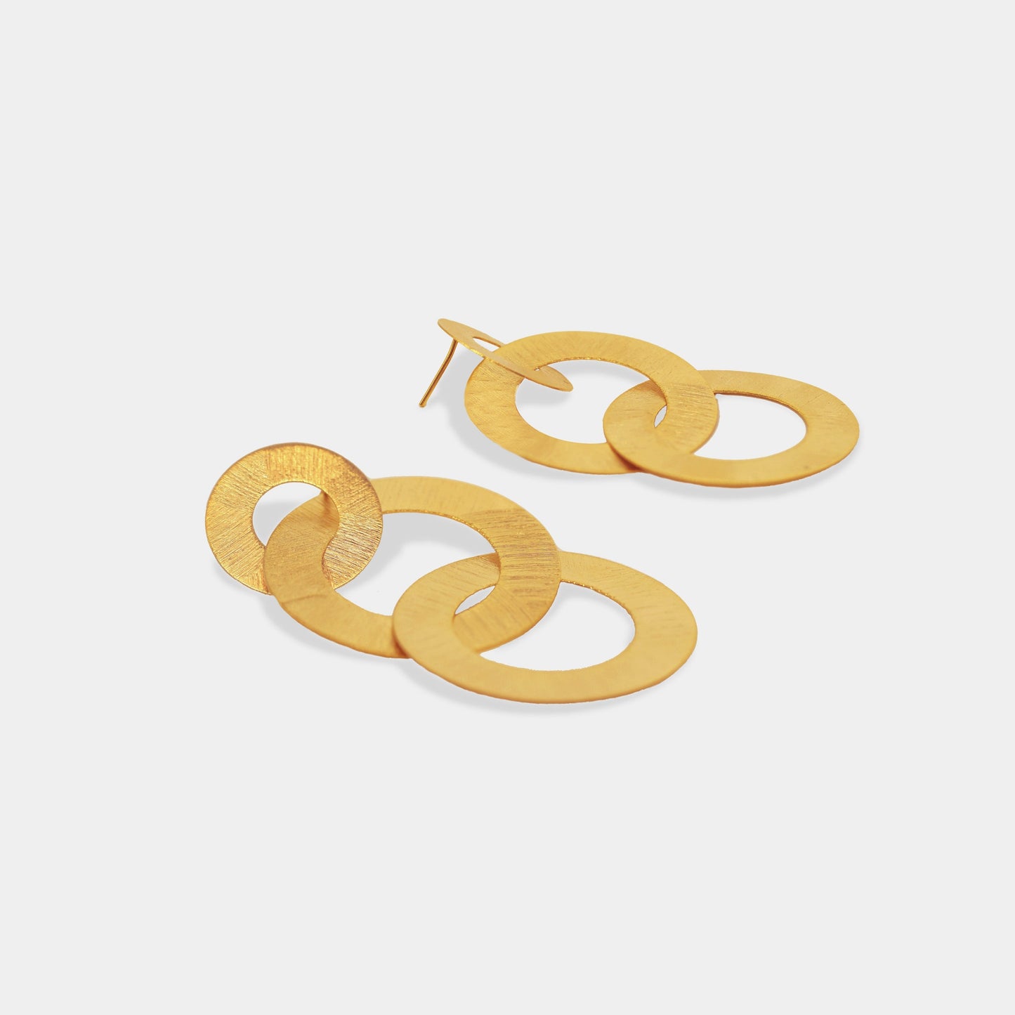 Three rings earrings