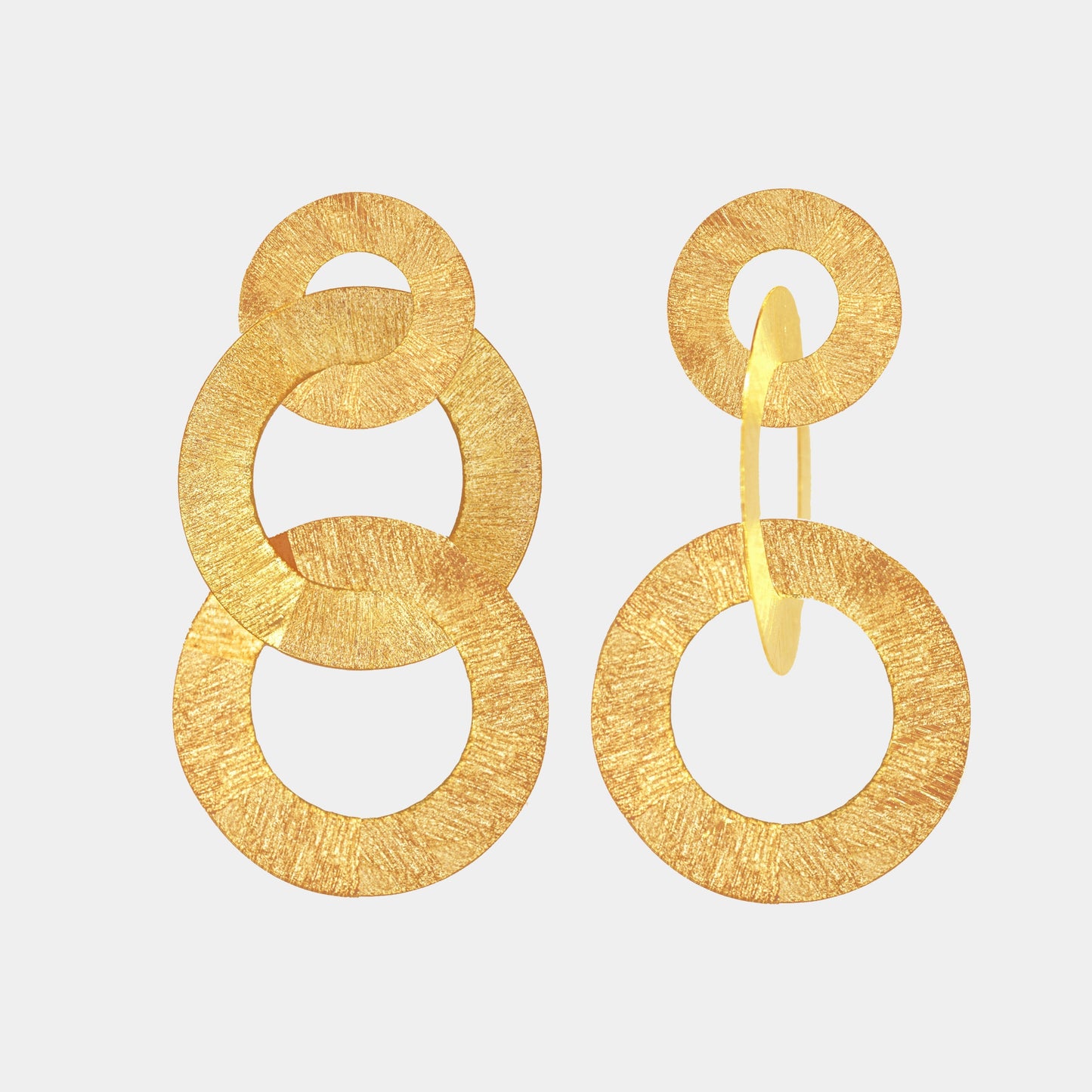 Three rings earrings