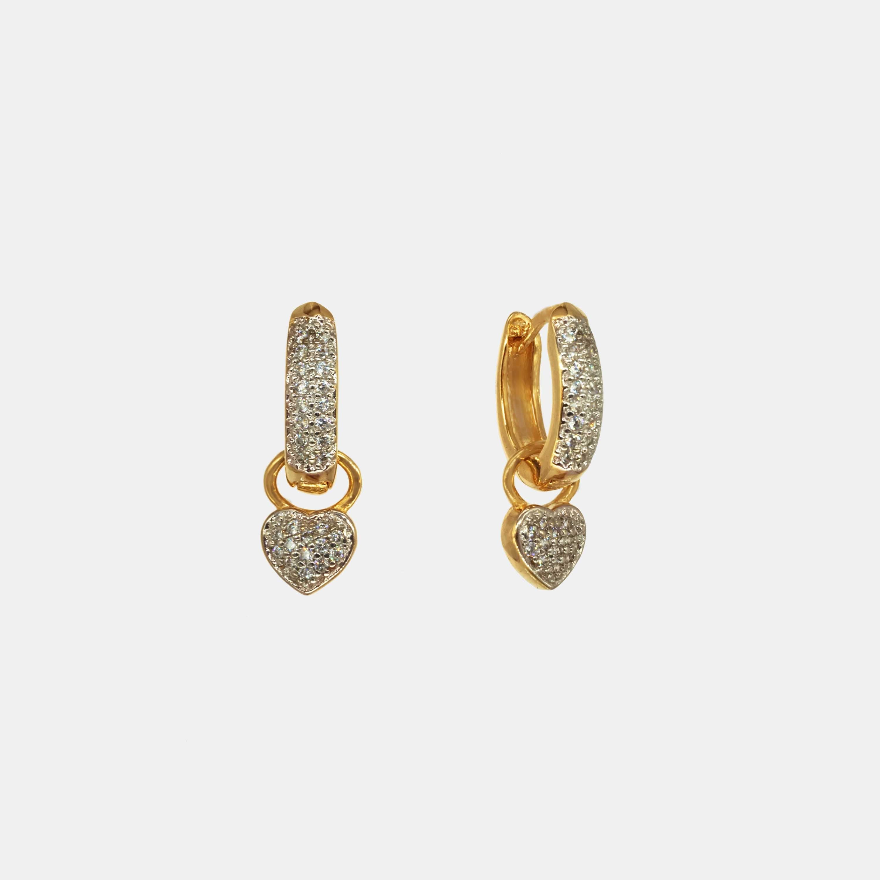 (WH) Pendientes Heart & Diamonds
