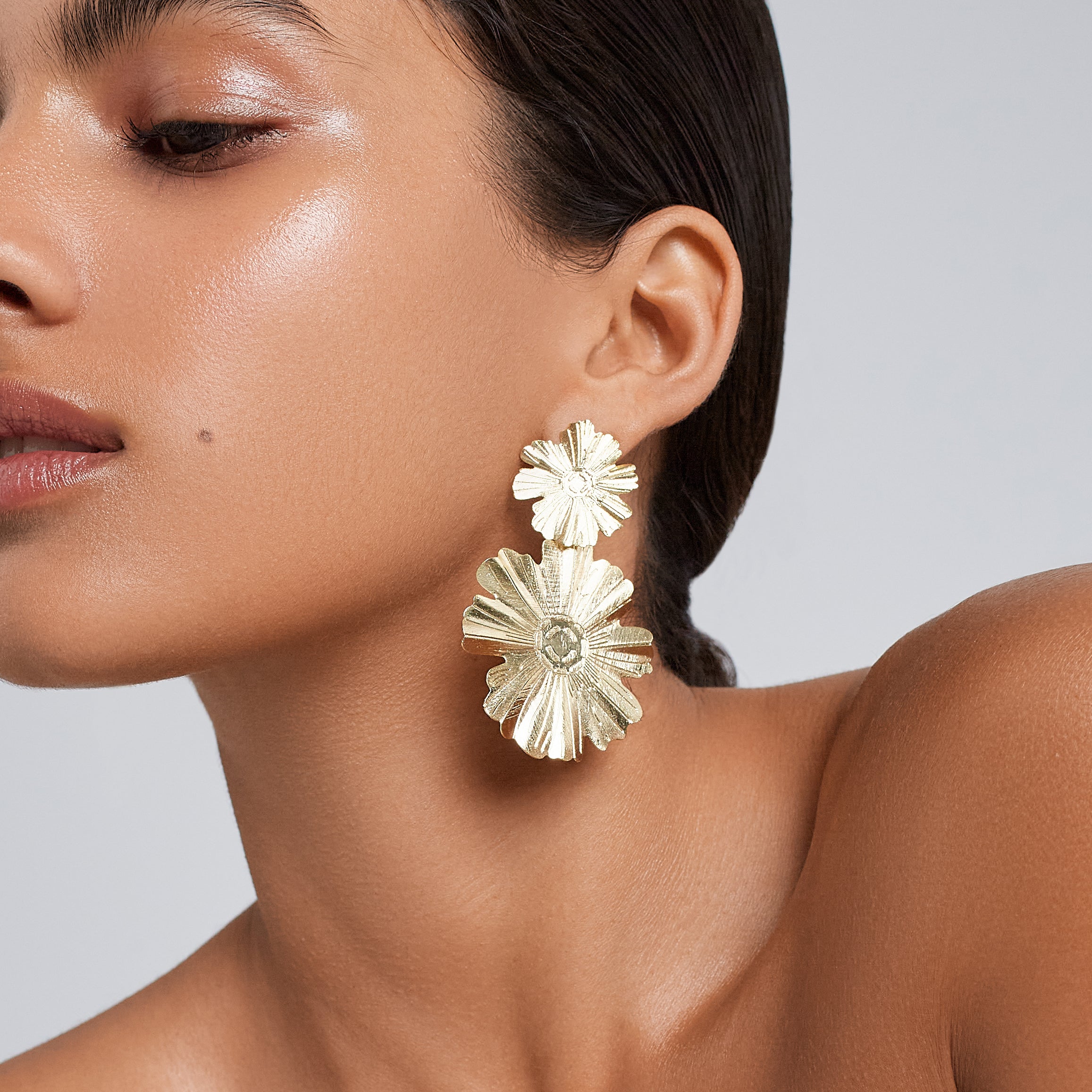 Pendientes Two Sunflower