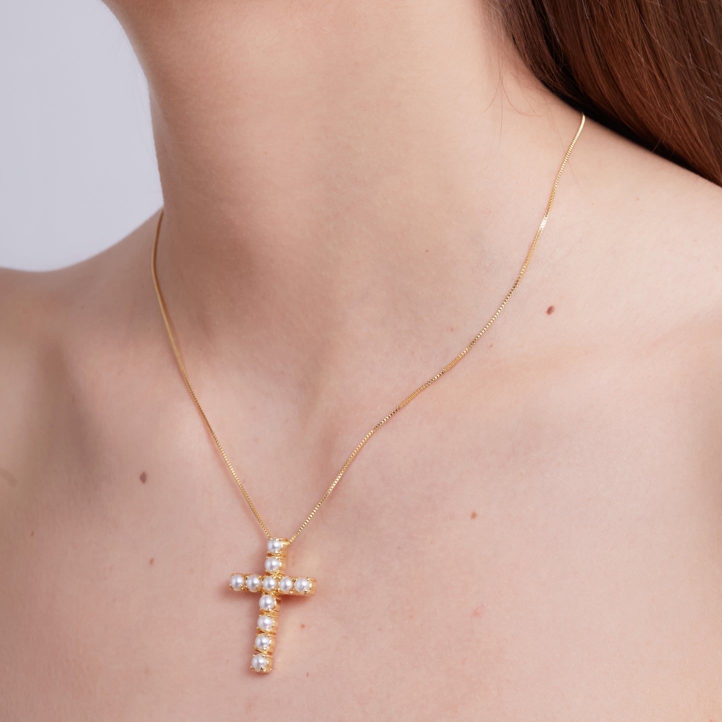 Collar Pearl Cross