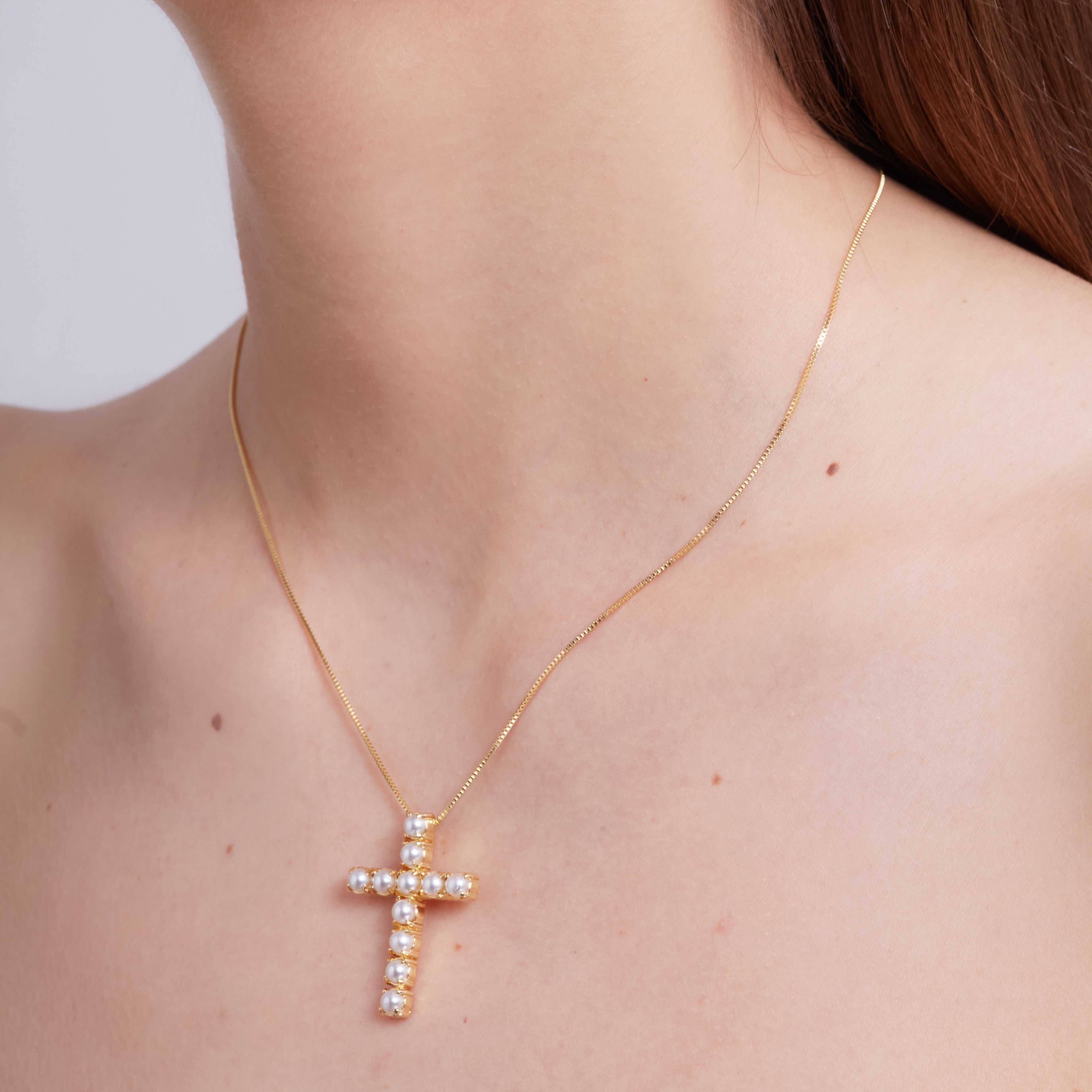 Collar Pearl Cross