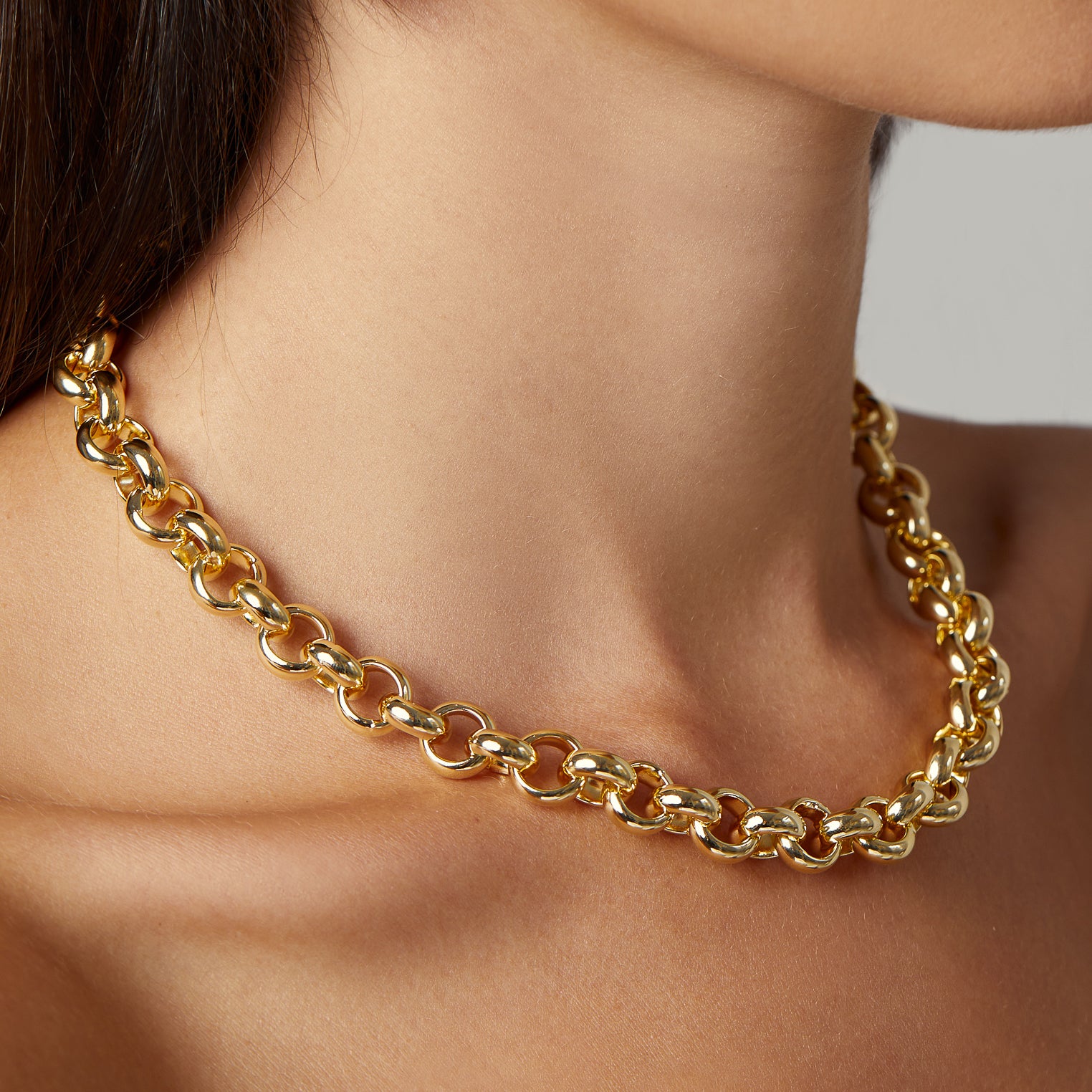 Collar Big Round Chained
