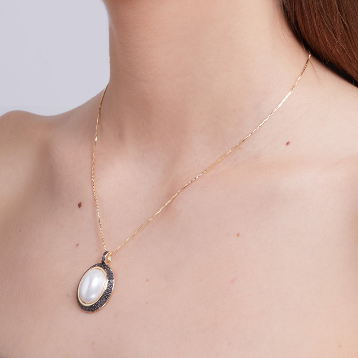 Pearl & Rodium Necklace