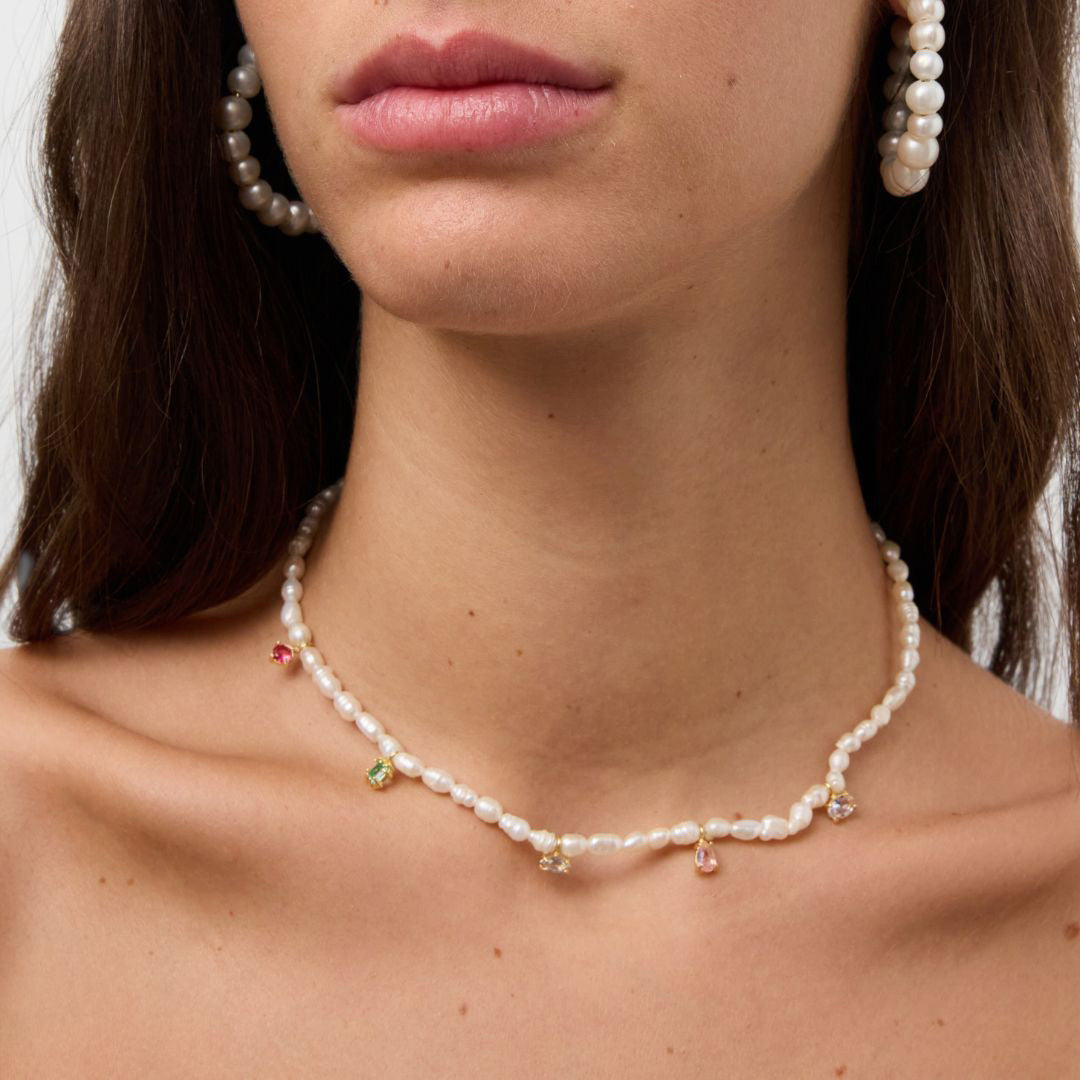Collar Rainbow Pearls
