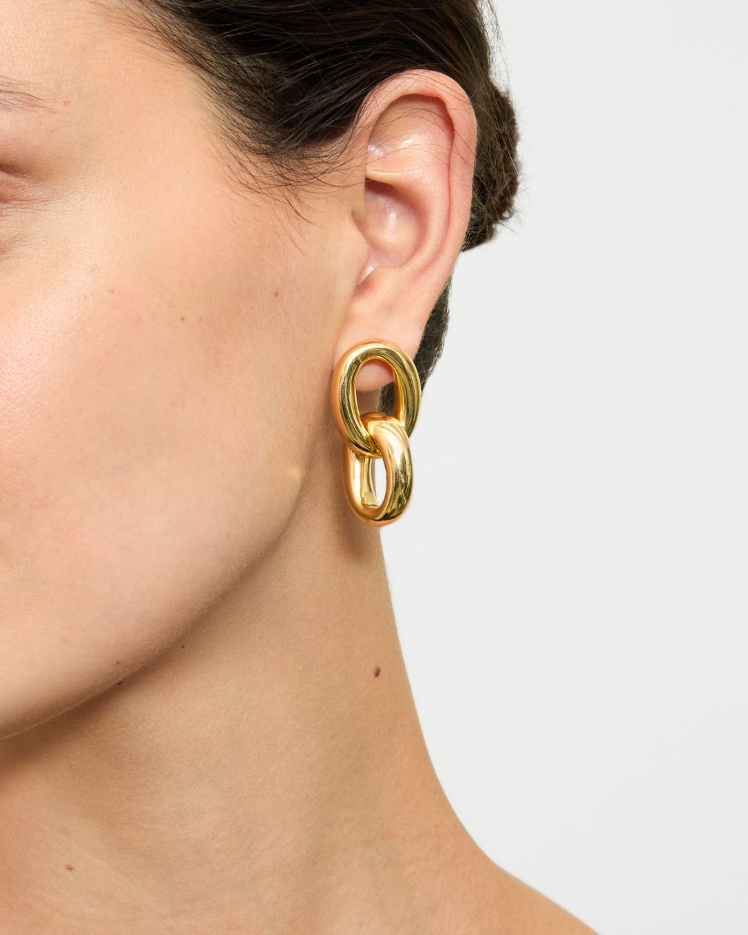 (WH) Pendientes Maxi Oval Duo