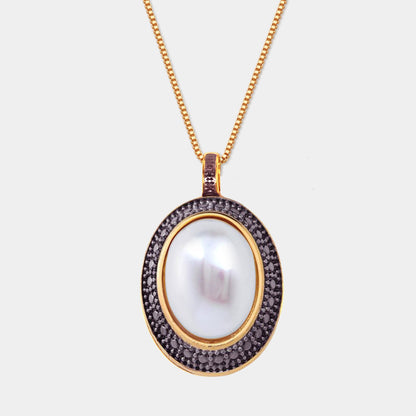 Pearl & Rodium Necklace