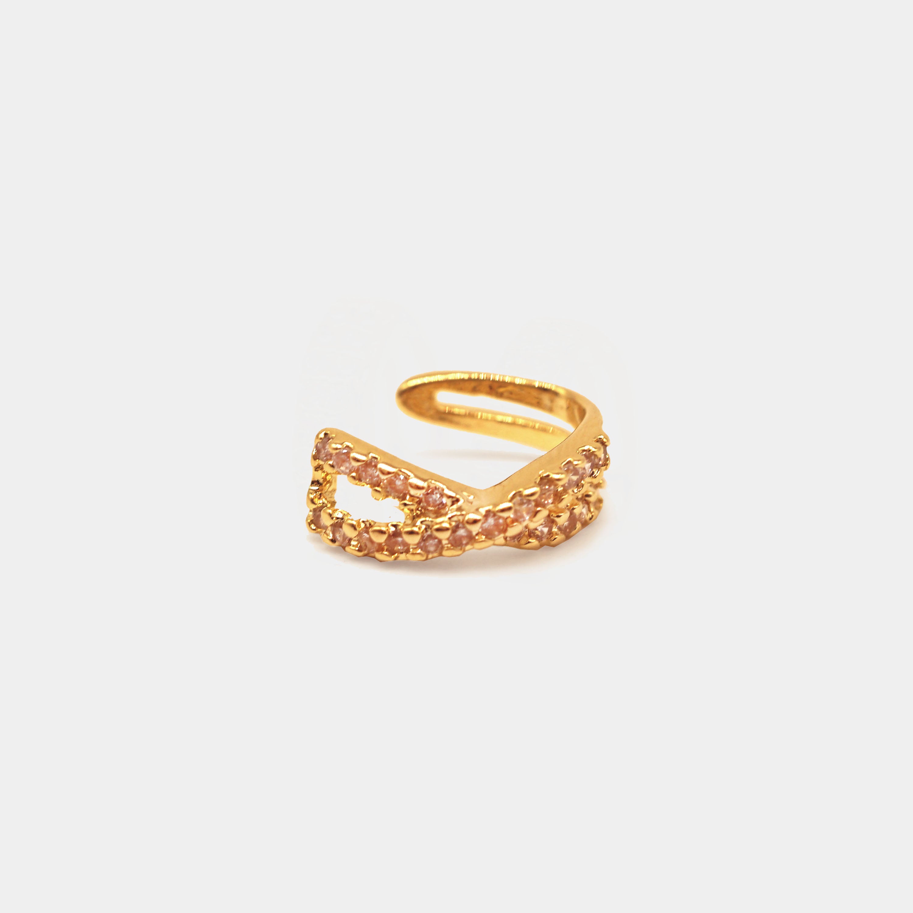 (WH) Earcuff Cross Diamond